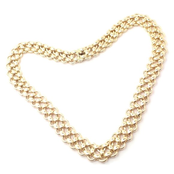 Rare! Vintage Authentic Hermes 18k Yellow Gold Link Necklace - Picture 1 of 9